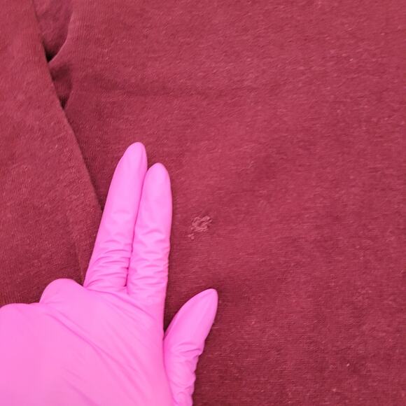 Vintage 80s MOD Sweater Womens Large 21x22 Burgundy - Picture 9 of 13